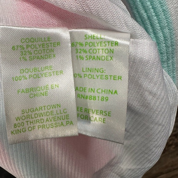 Lilly Pulitzer White and Green Sheath Dress with Bateau Neckline - Picture 8 of 13